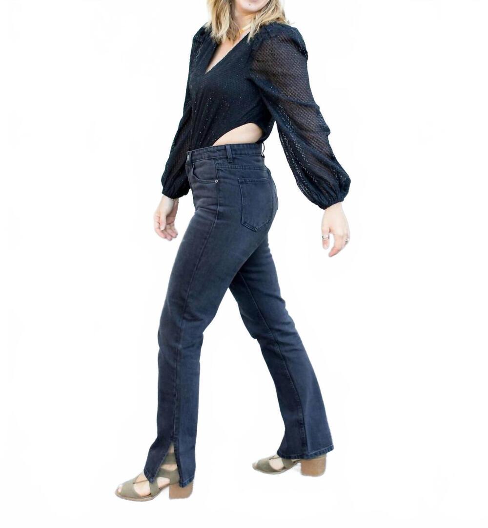NEW JEALOUS TOMATO manhattan cut out bodysuit in black